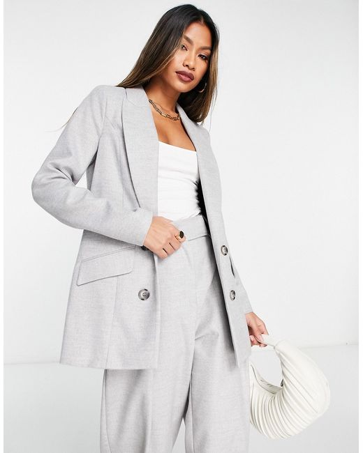River Island button front blazer in light part of a set