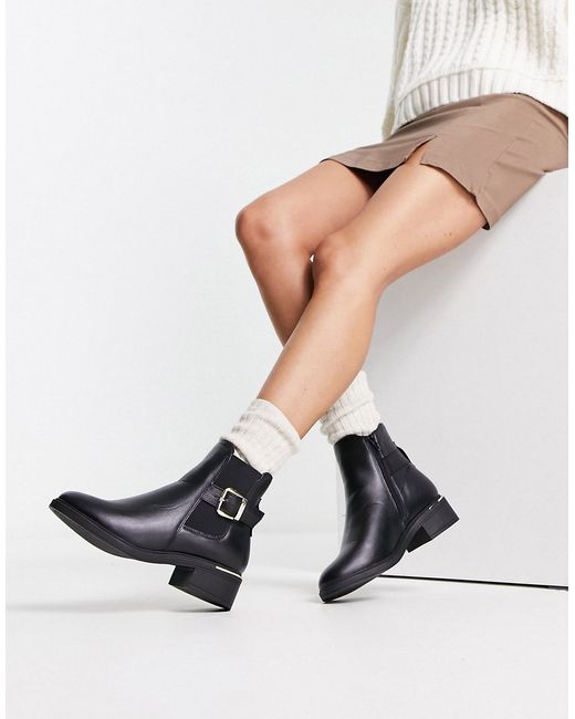 Truffle Collection buckle chelsea boots in