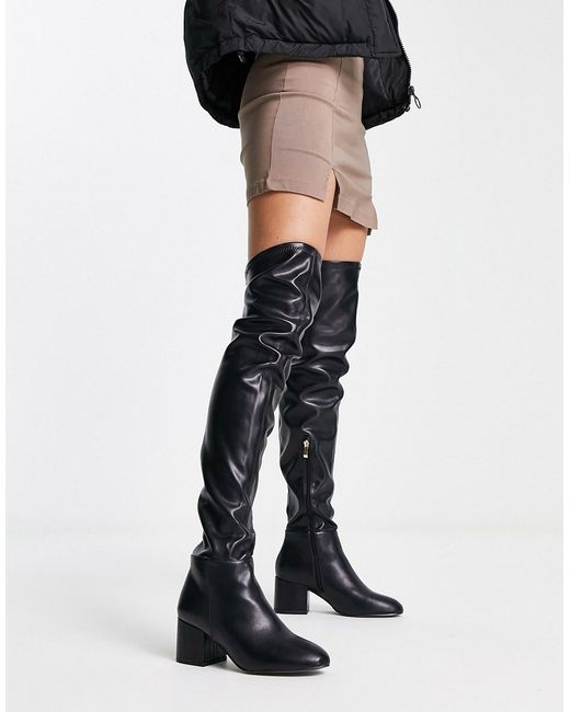 Urban Revivo over the knee boots in faux leather