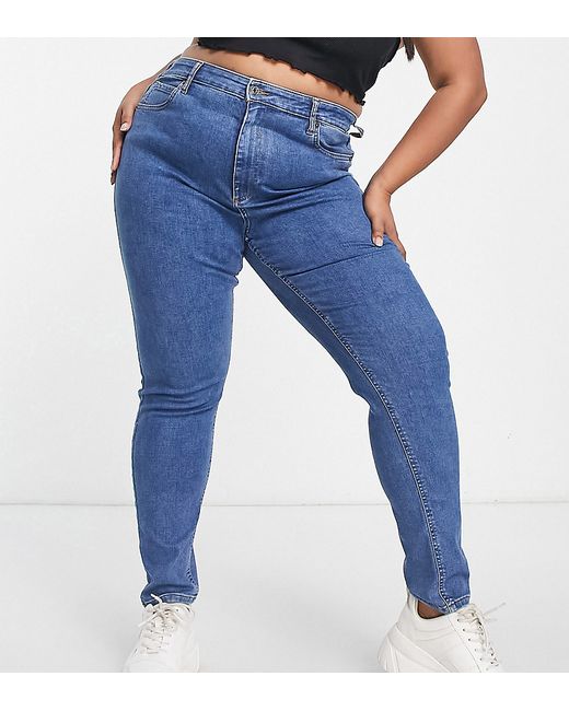 Asos Design Curve skinny jeans in mid