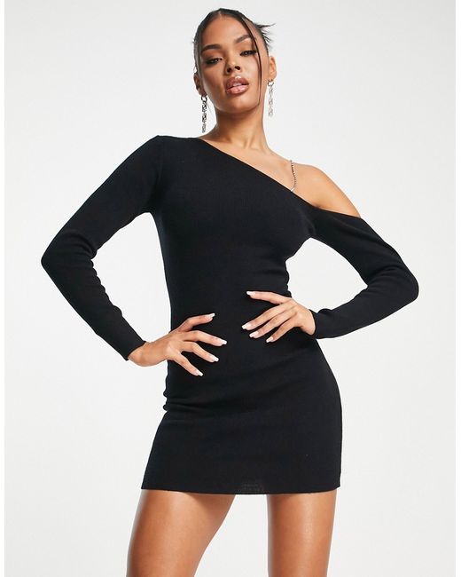 Asos Design knit mini dress with embellished strap in