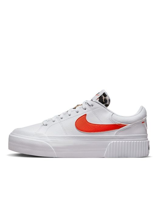 Nike Court Legacy Lift sneakers in and team orange