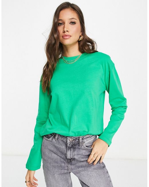 Asos Design long sleeve double layer oversized T-shirt in