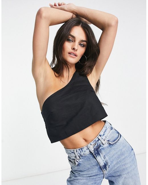 Charlie Holiday Tillie asymmetric crop top in