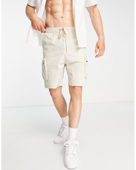 Selected Homme loose fit technical cargo shorts in