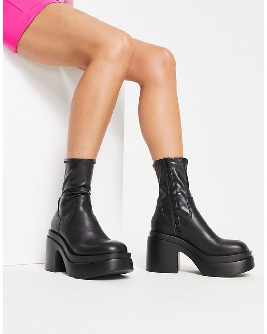 Asos Design Raven chunky mid-heeled sock boots in