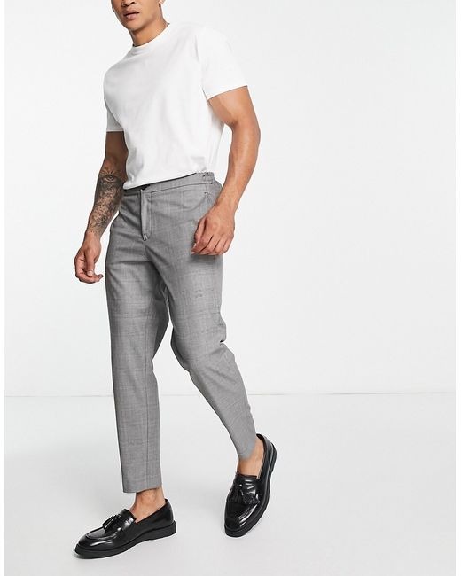 Selected Homme slim tapered smart pants in check