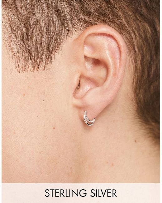 The Status Syndicate sterling half moon earrings
