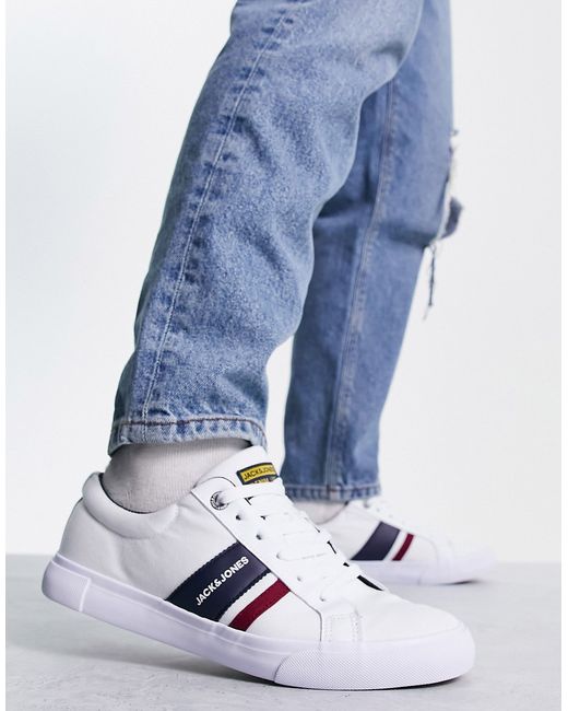 Jack & Jones sneakers in with contrast stripe detail