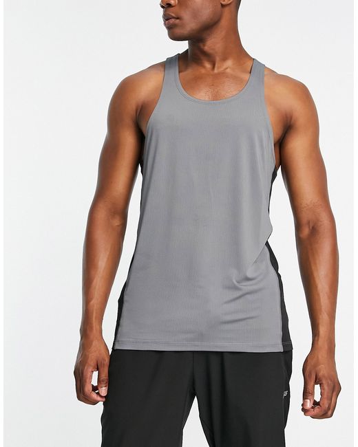 Hiit mesh tank top with contrast panels-