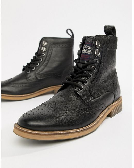Superdry Shooter lace-up boots in