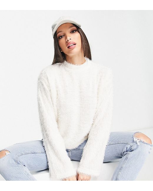Pieces Tall exclusive high neck fluffy sweater in