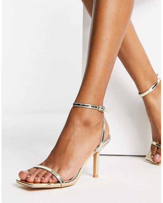 Glamorous barely there heeled sandals in