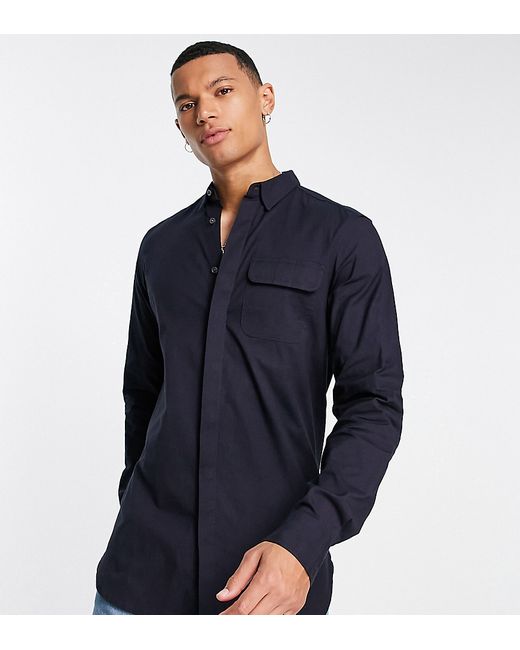 French Connection Tall long sleeve overshirt in