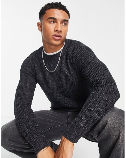 French Connection medium stitch raglan sweater in charcoal