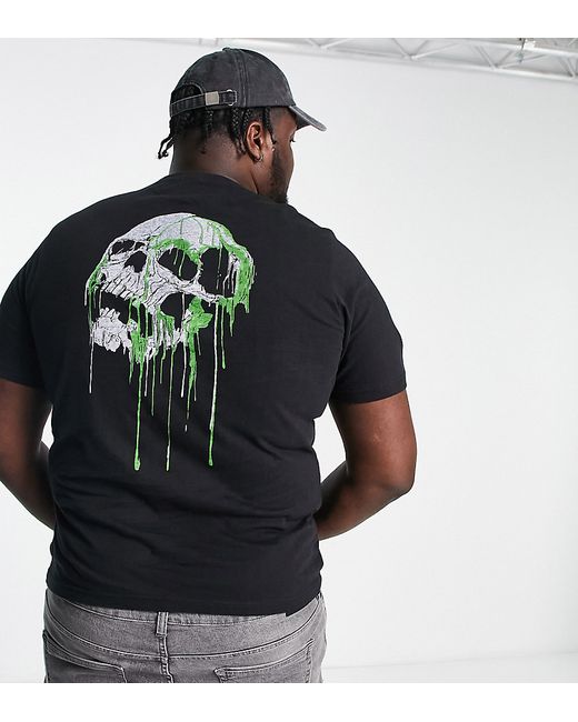 Bolongaro Trevor Plus melting skull print t-shirt in and teal