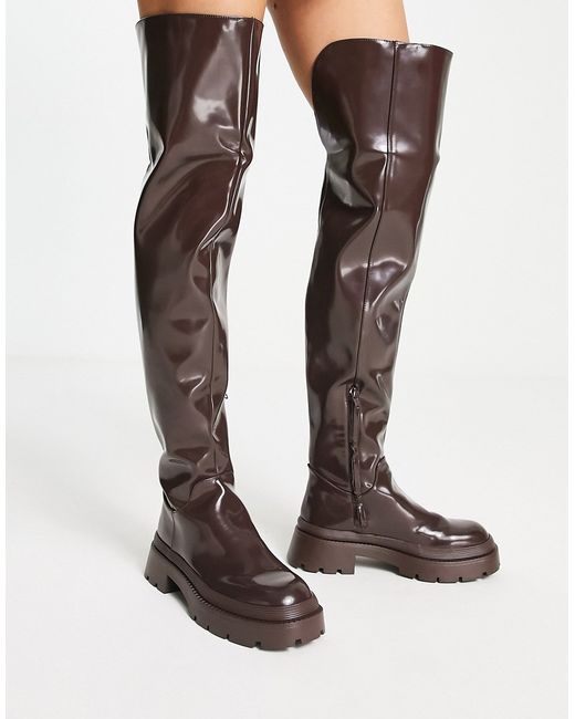 Na-Kd thigh high chunky boots in