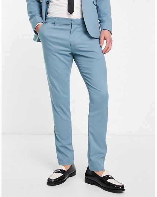 New Look skinny suit pants in turquoise-