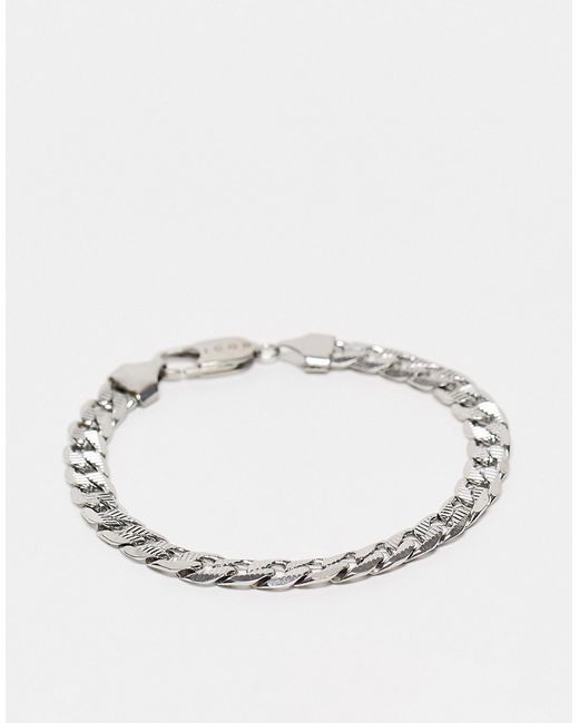 Icon Brand crimped chain bracelet in