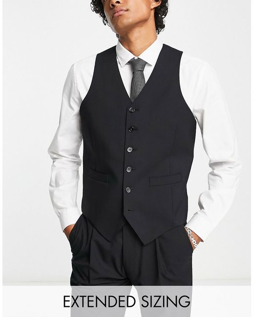 Noak wool-rich slim suit vest in