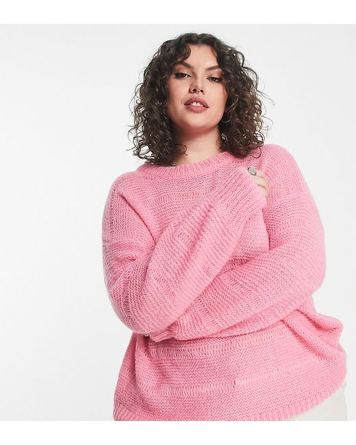 ASOS Curve DESIGN Curve sweater with loose textured stitch in