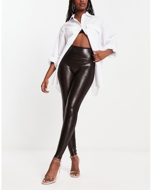 Spanx faux leather croc legging in