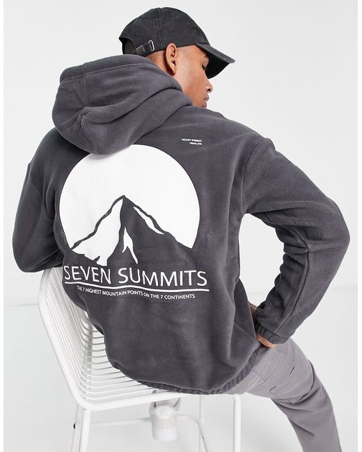 Only & Sons fleece oversized hoodie wih back print in