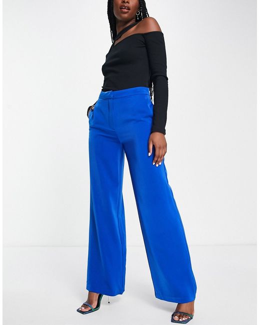 Jdy high waisted wide leg tailored pants in bright