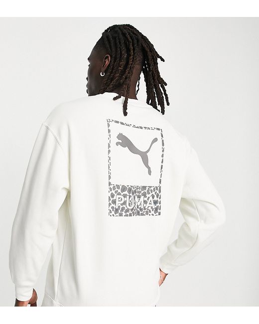 Puma Classics safari sweatshirt in off Exclusive to