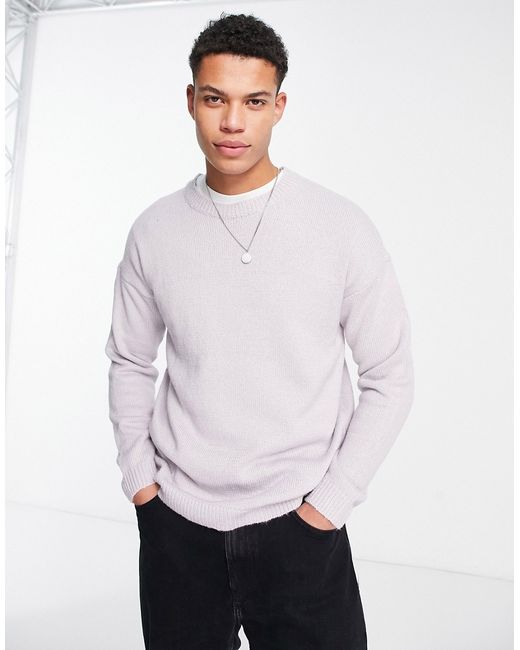 Only & Sons oversized knit sweater in lilac-