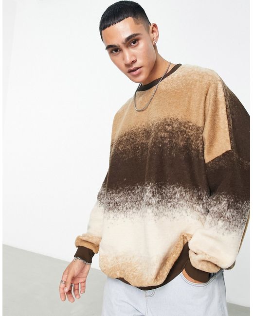 Asos Design super oversized sweatshirt in brushed ombre