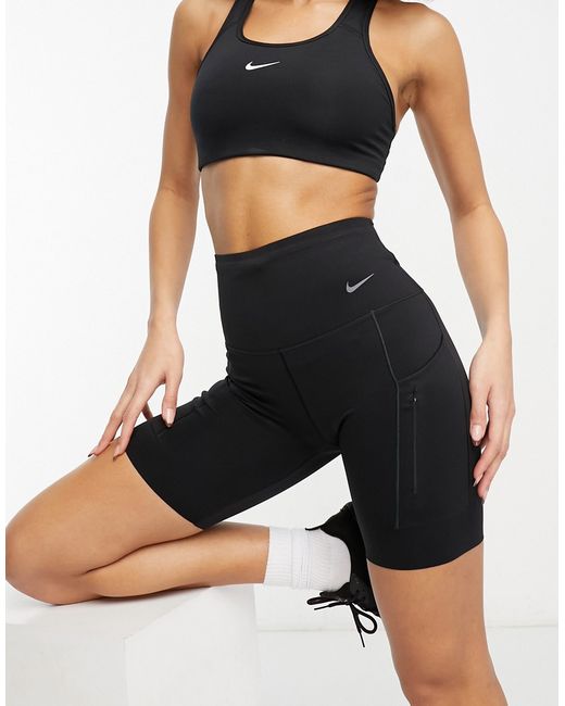 Nike Running Dri-FIT high-waisted 8-inch shorts in