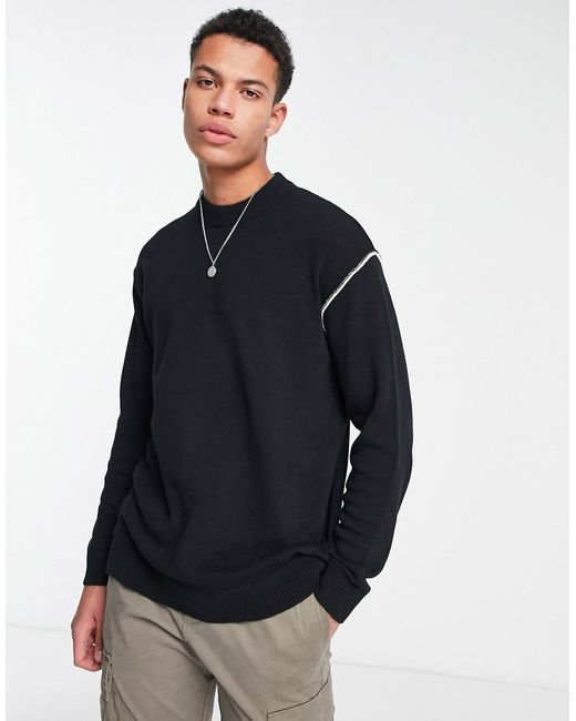Only & Sons oversized knit sweater with mock neck in