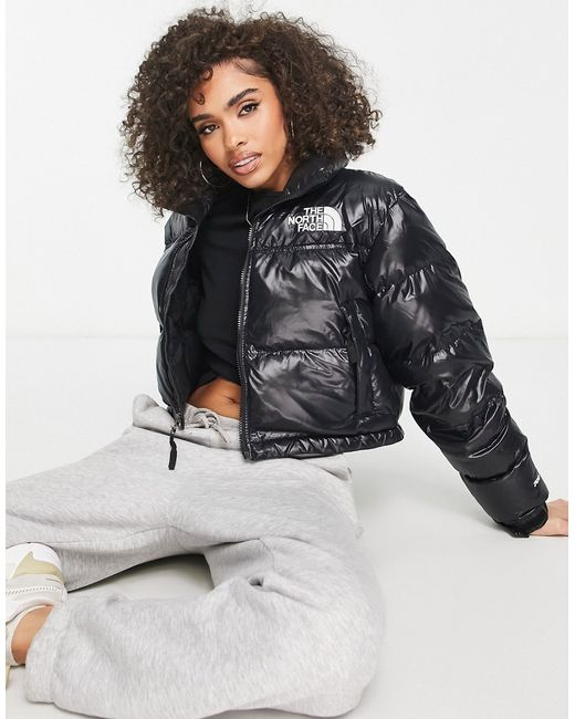 The North Face Nuptse cropped down jacket in