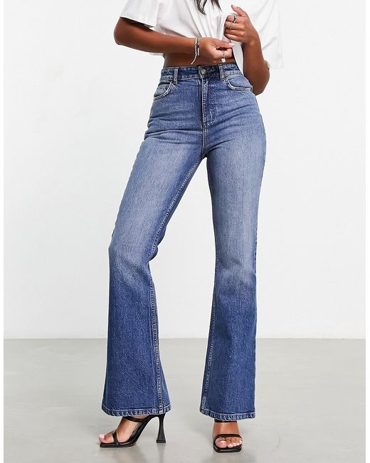 Asos Design flared jeans in dark