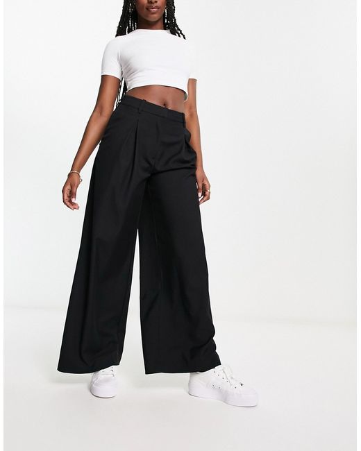 Weekday Indy slouchy wide leg dad pants in
