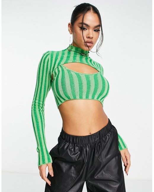 I Saw It First high neck micro crop sweater in