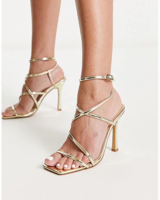 London Rebel strappy heeled sandals in