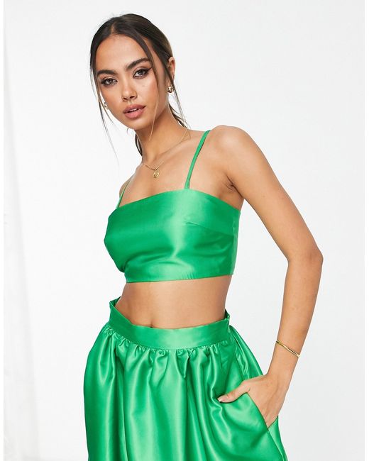 River Island square neck crop top in part of a set