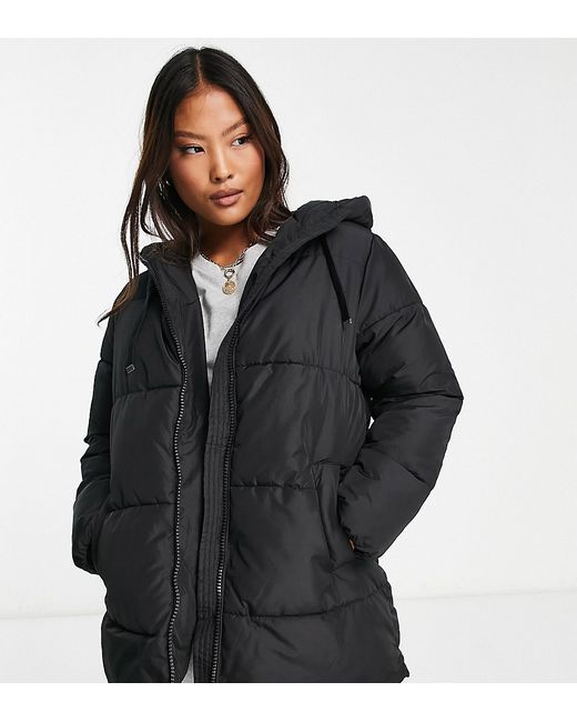 New Look Petite mid length hooded puffer coat in