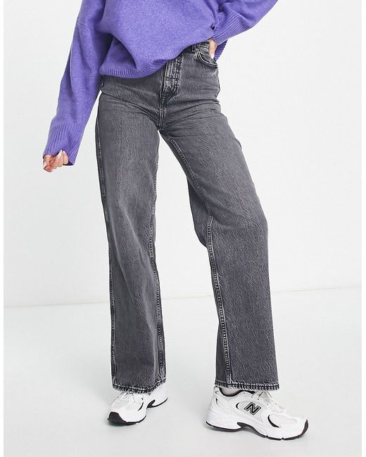 New Look wide leg dad jeans in washed