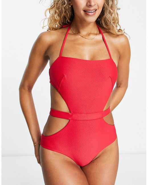 Other Stories cut-out square neck swimsuit in