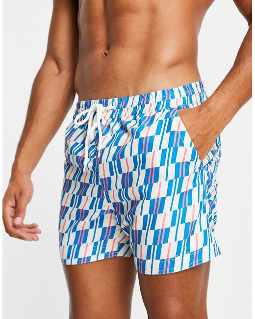 South Beach swim shorts in geometric print