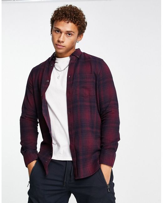 French Connection long sleeve check flannel shirt in chateaux-