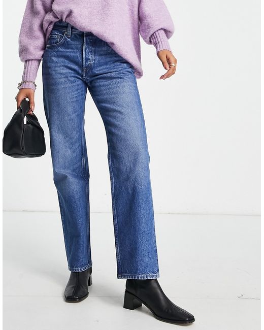 Other Stories Sleek blend straight leg jeans in magic
