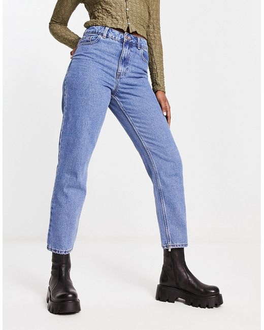 New Look mom jeans in stonewash
