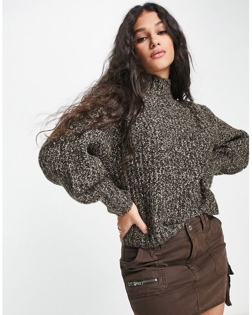 Monki knit sweater in twisted yarn