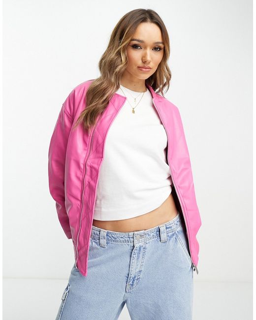 River Island bomber jacket in bright