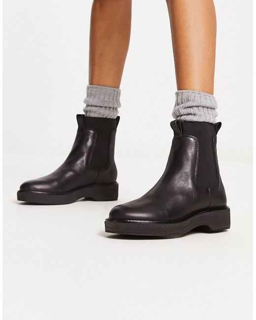 Madewell leather chunky chelsea ankle boot in