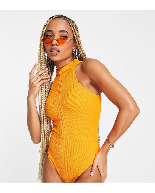 Rhythm zip front swimsuit in bright